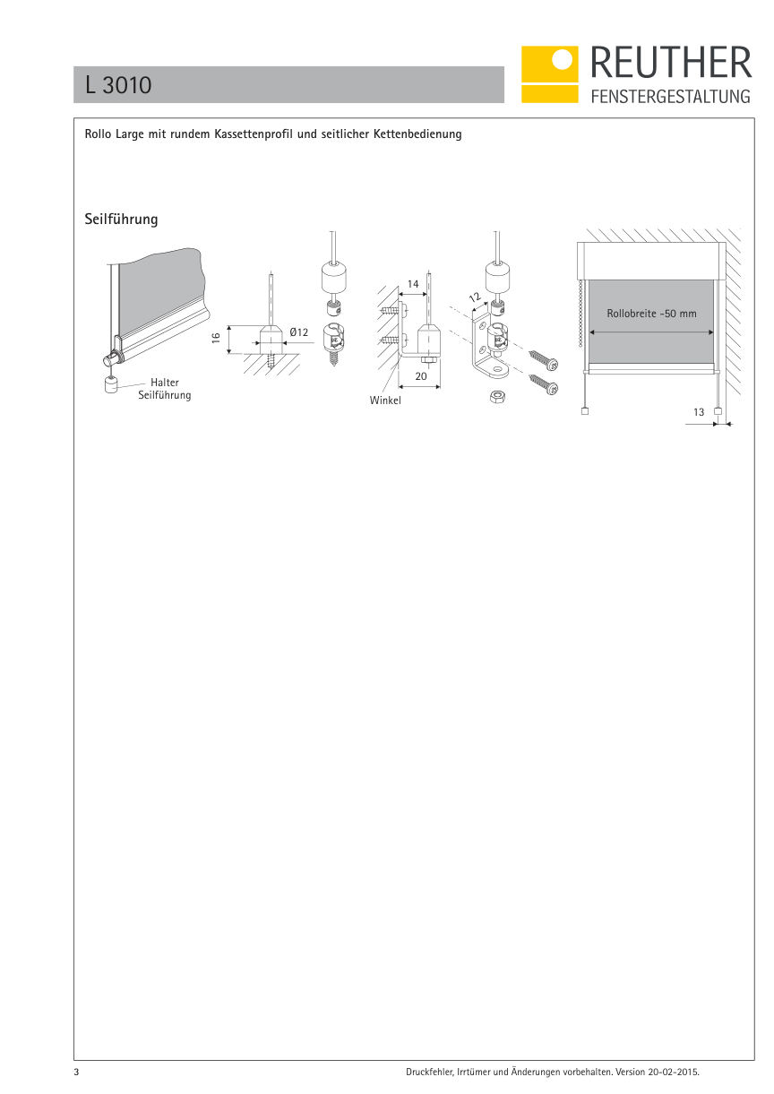 L 3000 / L 3010 / L 3020 – Datenblatt Seite 3