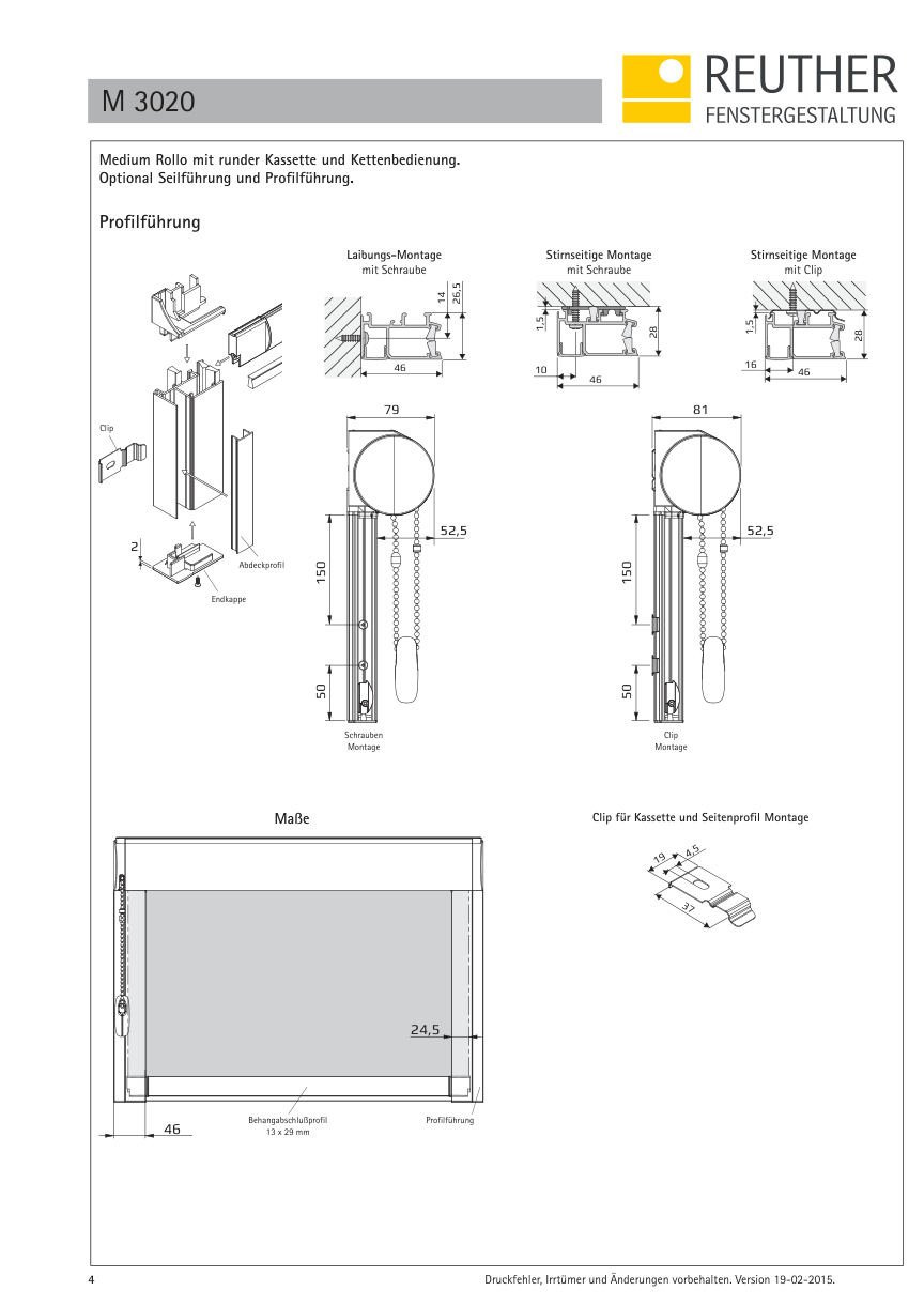 M 3000 / M 3010 / M 3020 – Datenblatt Seite 4