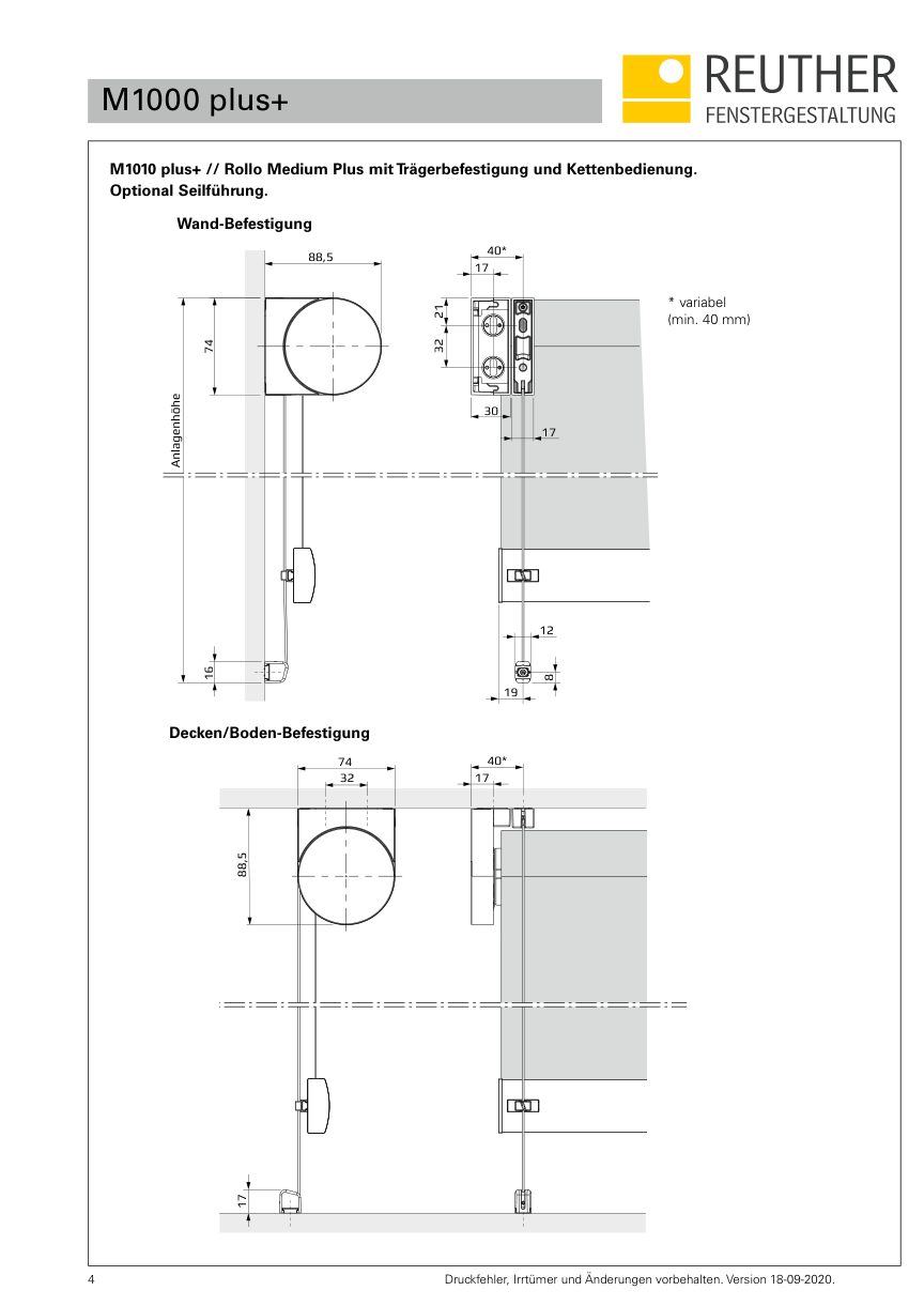 M1000 plus+ – Datenblatt Seite 4