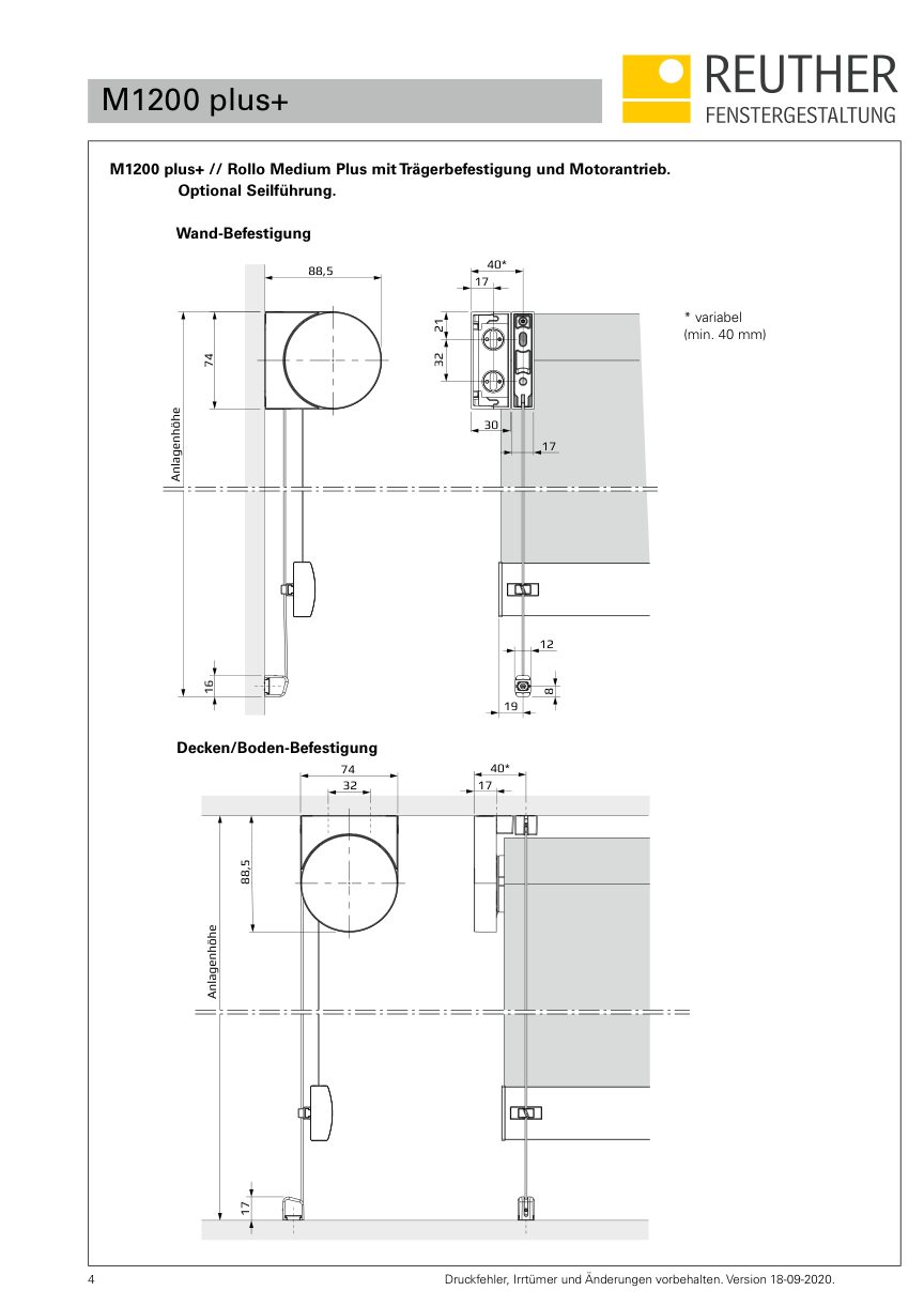 M1200 plus+ – Datenblatt Seite 4